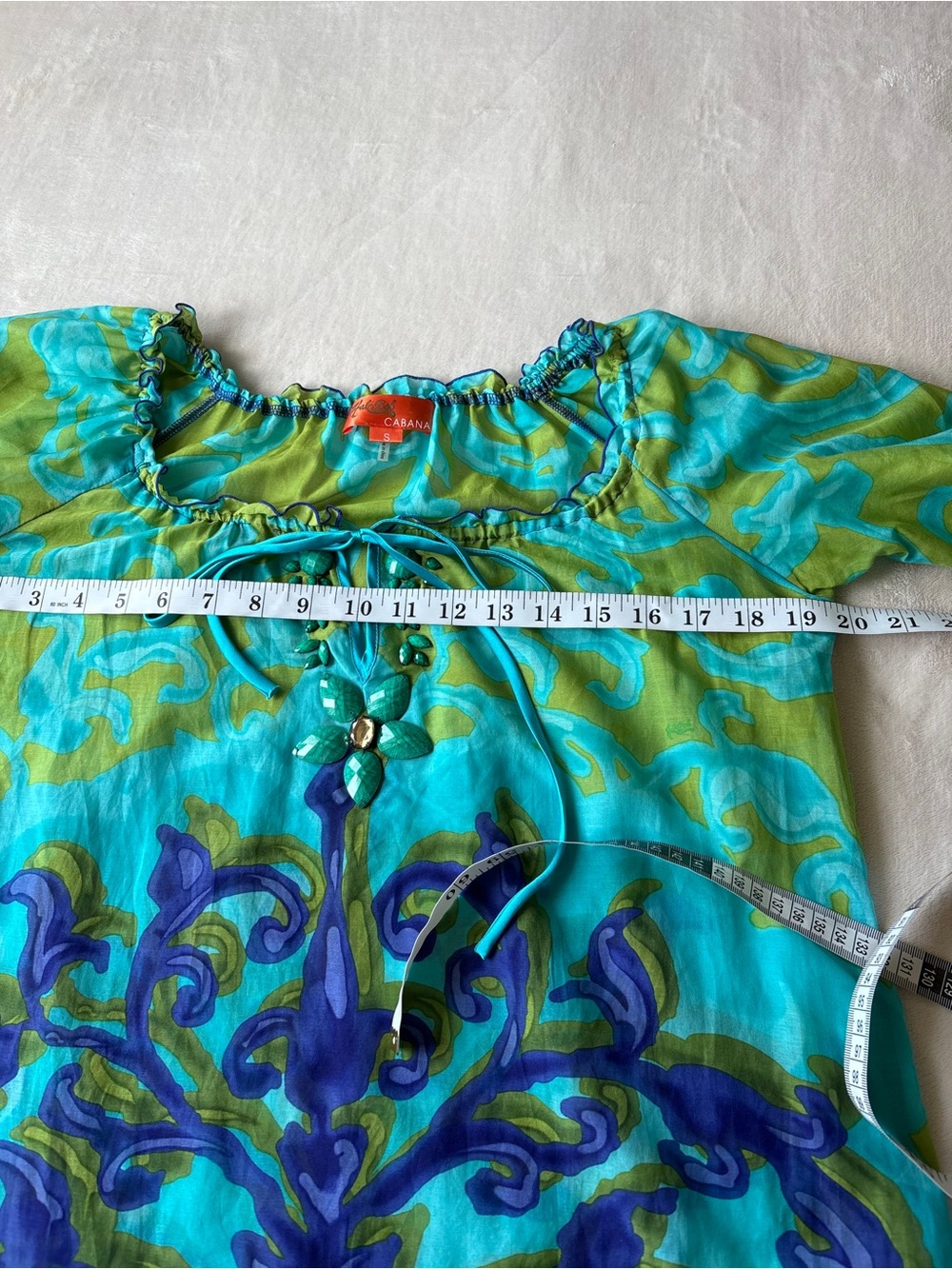 Halé Bob Cabana Silk Blend Tunic Top Small Beach Vacation Pool - Picture 6 of 11